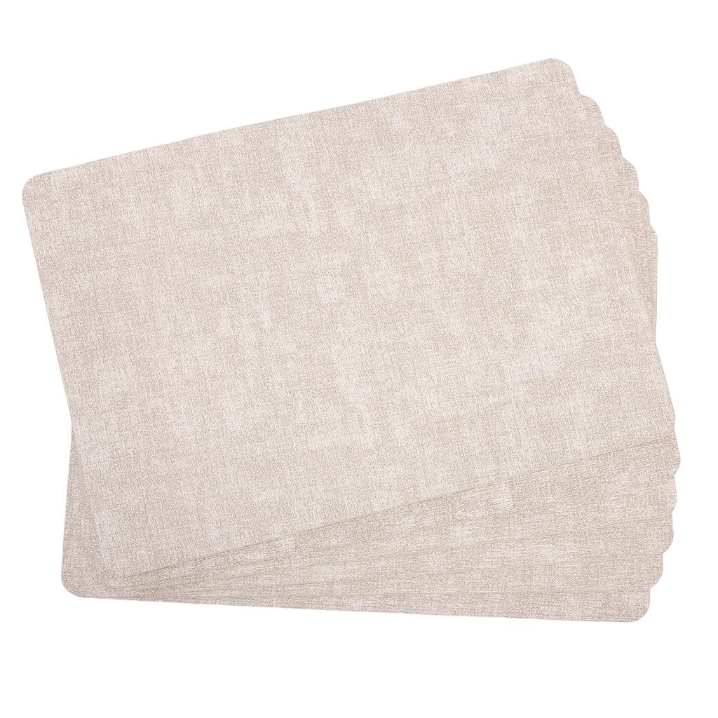 6Pcs Table Mat Set Artificial Leather Water Oil Heat Resist Multifunctional Textured Placemat for Restaurants Kitchens