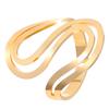 High-quality 2026 gold double-layer S-shaped hollow-out modeling bracelet, simple and versatile snake-shaped opening adjustable jewelry.