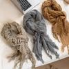 Distressed Wool Scarf Ragged Scarf for Adult Unisex All Matching Y2K Neck Scarf Neck Accessory for Women Teens Girl