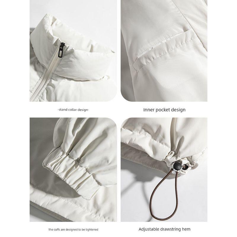 Wassup American-Style Cotton Jacket for Men 2024 New Winter Thickened Warm Puffer Jacket Cotton Coat Couple Stand-Up Collar Jacket