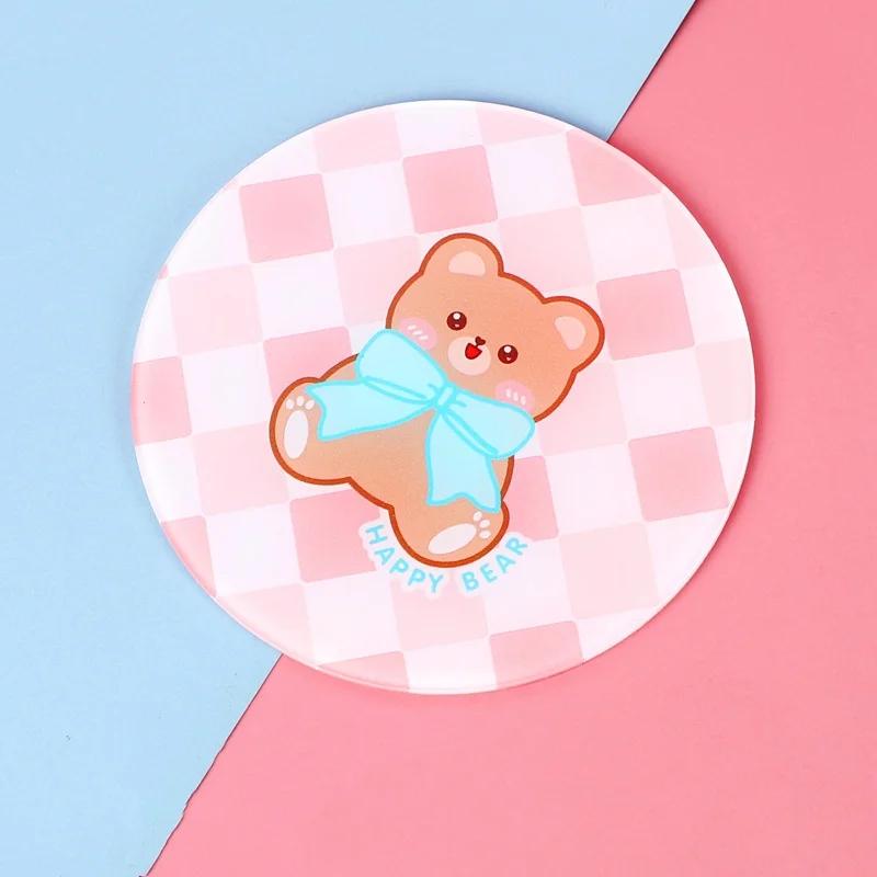 Acrylic Cartoon Coasters Anti-scald Heat Insulation Waterproof Tea Coaster Diy Decorative Photo Ornaments Table Glasses Holder