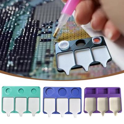 Diamond Art Tray 3-Slot Faux Diamonds Organizer Rhinestone Tray Diamond Art Organizer for Adult DIY Diamond Art Projects
