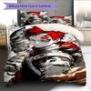 Cartoon Pattern Bedding Quilt Set Quilt Cover Pillowcase Home Decoration Birthday Gift (1 * Duvet Cover + 2 * Pillowcase, Without Core)