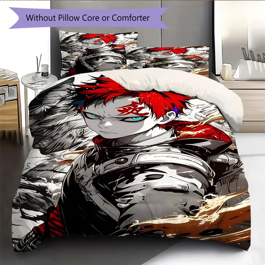 Cartoon Pattern Bedding Quilt Set Quilt Cover Pillowcase Home Decoration Birthday Gift (1 * Duvet Cover + 2 * Pillowcase, Without Core)