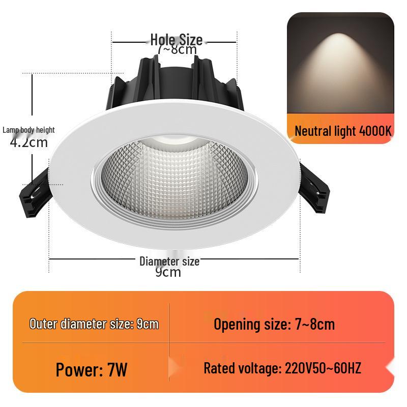 

Small Embedded Ceiling Spotlights: 2 , 2.5 , 4 , 5 for Home, Wall, or Store Default
