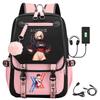 Large Capacity Schoolbag with Shoulder Strap; Student Three-piece Pencil Case Set