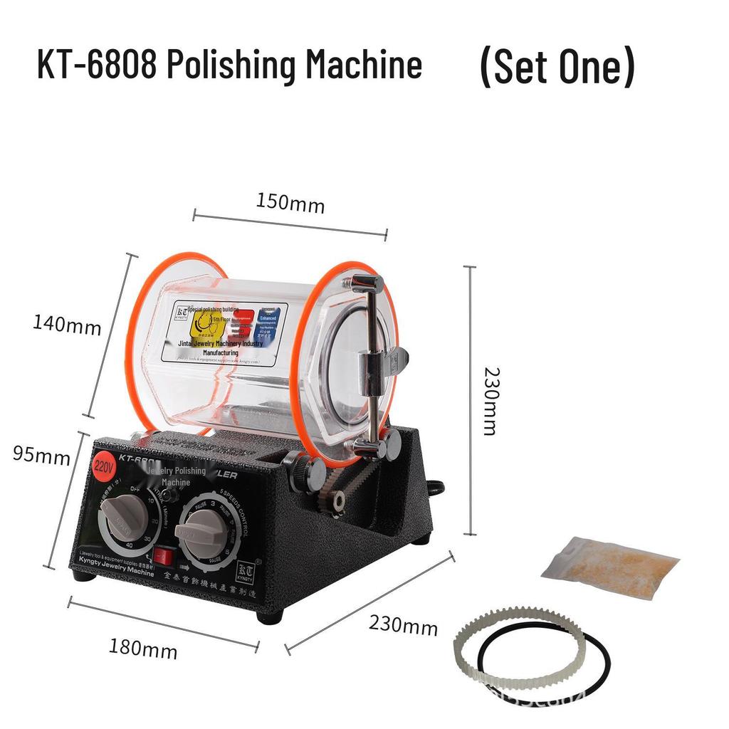 KT-2000 Portable Rotary Tumbler Polisher for Metal Jewelry Finishing