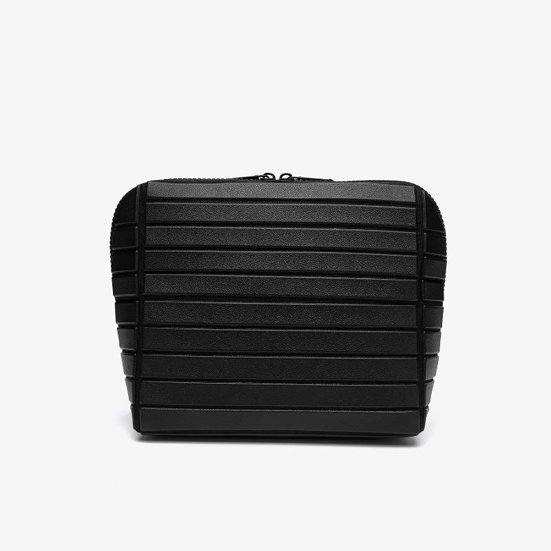 

1pcs Striped PVC Storage Bag Large Capacity Outdoor Travel Toiletries Organizer Pouch Portable Travel Cosmetic Bag чорний
