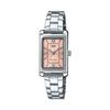 Women's LTP-1234DD-4ADF Analog Peach Dial Watch (A2355) Silver