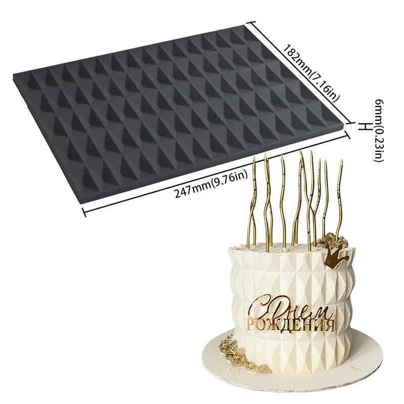 Resuable Cake Texture Silicone Baking Mold Non-stick Pastry Swiss Roll Chocolate Ice Cream Decorative Tools Gadgets Accessories