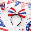 Patriotic Bow Headband Party Accessory for Independence Day Celebration Adjustable Fit Durable Material Suitable for Themed Events and Costume Parties