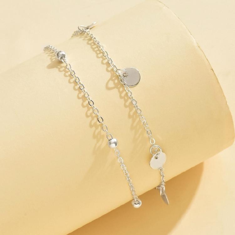 Trendy Alloy Layer Anklet for Women Waterproof Designs With Crystals Embellishments Vocation Accessory Outfits