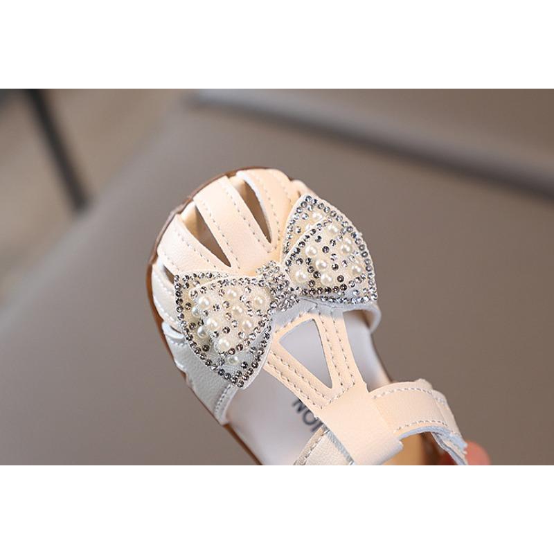 Summer Girls Closed Toe Princess Sandals Soft Sole Toddler Baby Walking Shoes