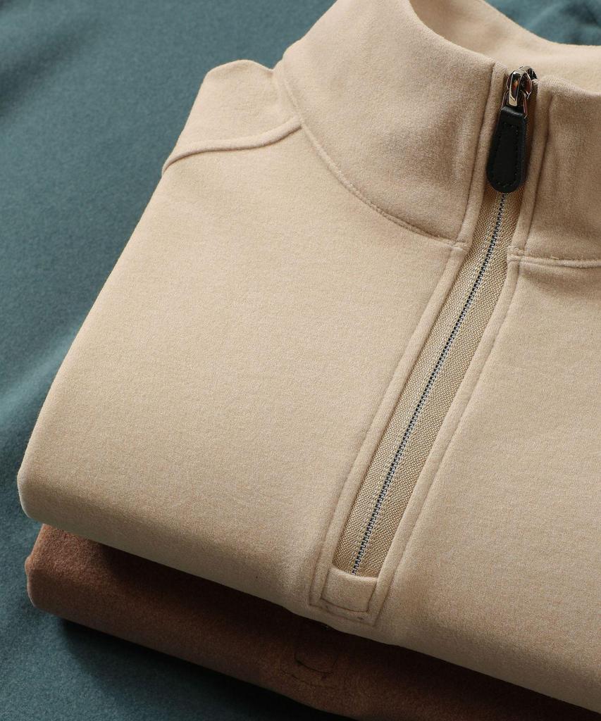 Men’s Thickened Half-Zip Stand-Up Collar Hoodie - Autumn/Winter Sport Casual Top