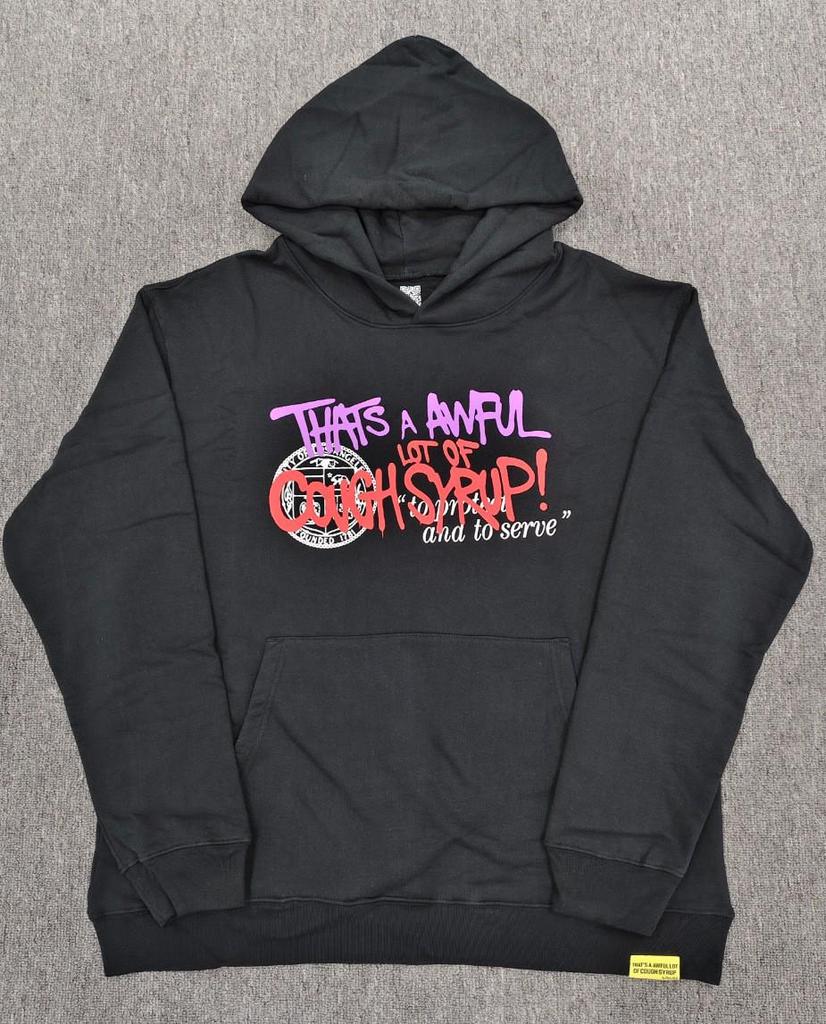 "That's an Awful Lot of Cough Syrup" Anime Print Hoodie for Men - Trendy Brand Original Label.