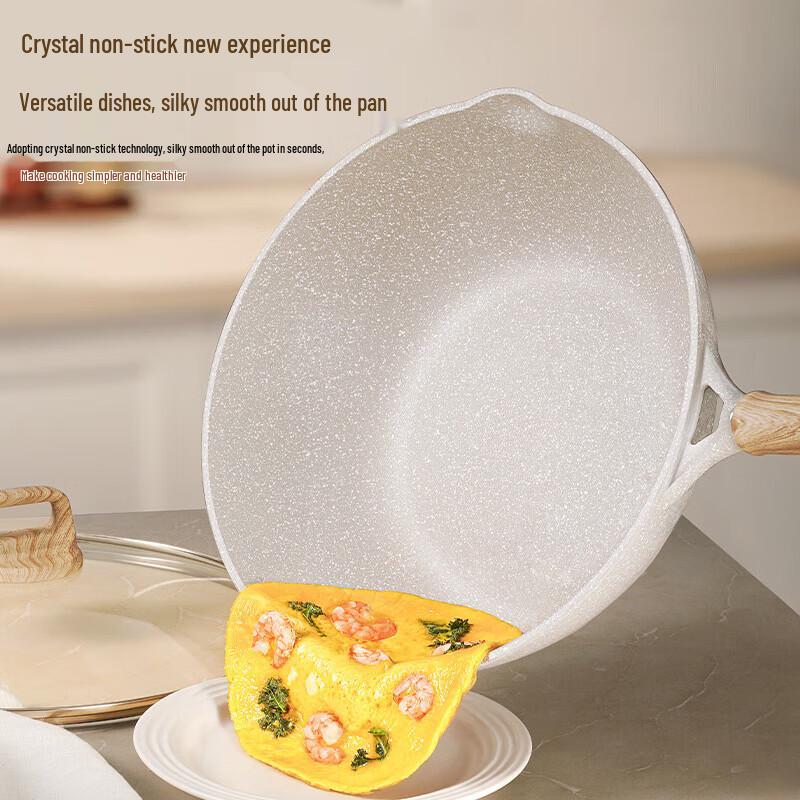 Aishida 28cm Maifan-Stein Antihaft Gusseisen Wok