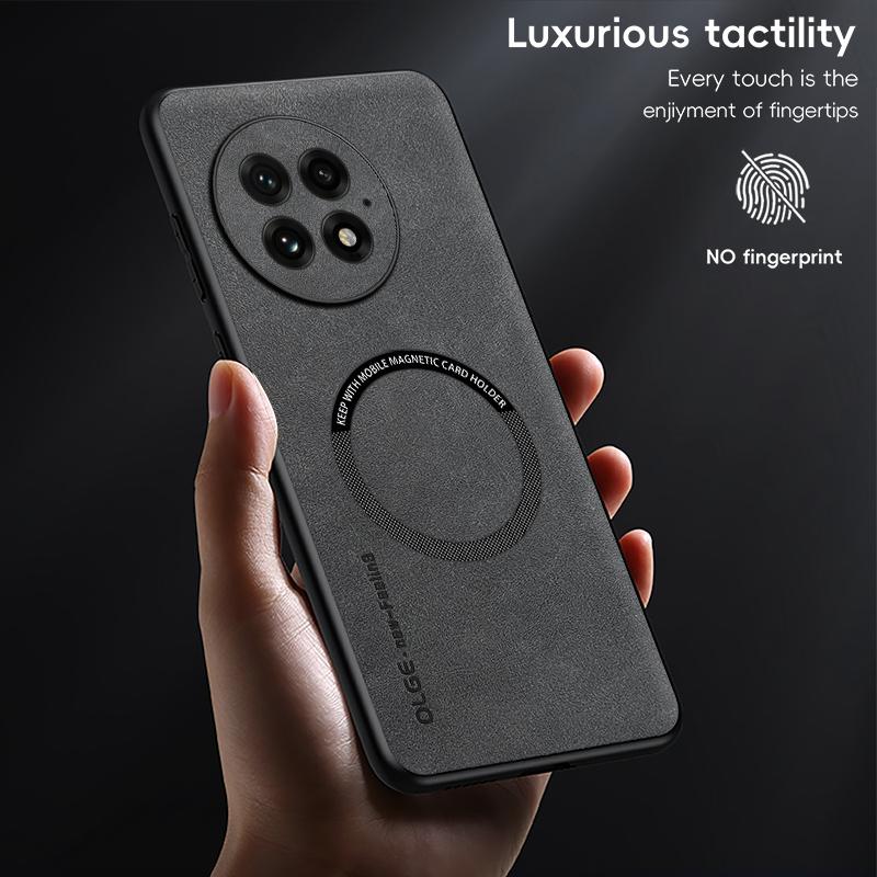 Voor OnePlus 13 Hoesje Luxe Magnetisch Leer Telefoonhoesje Voor OnePlus 13 One Plus 13 OnePlus13 Voor Magsafe Draadloos Opladen Cover