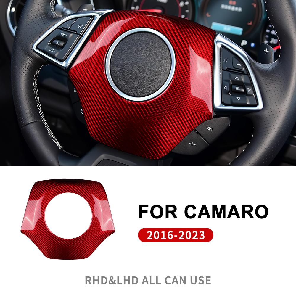 Real Dry Carbon Fiber Sticker For Chevrolet Camaro 2016 2017 2018 2019 2020 2025 2025 2025 Car Steering Wheel Center Cover