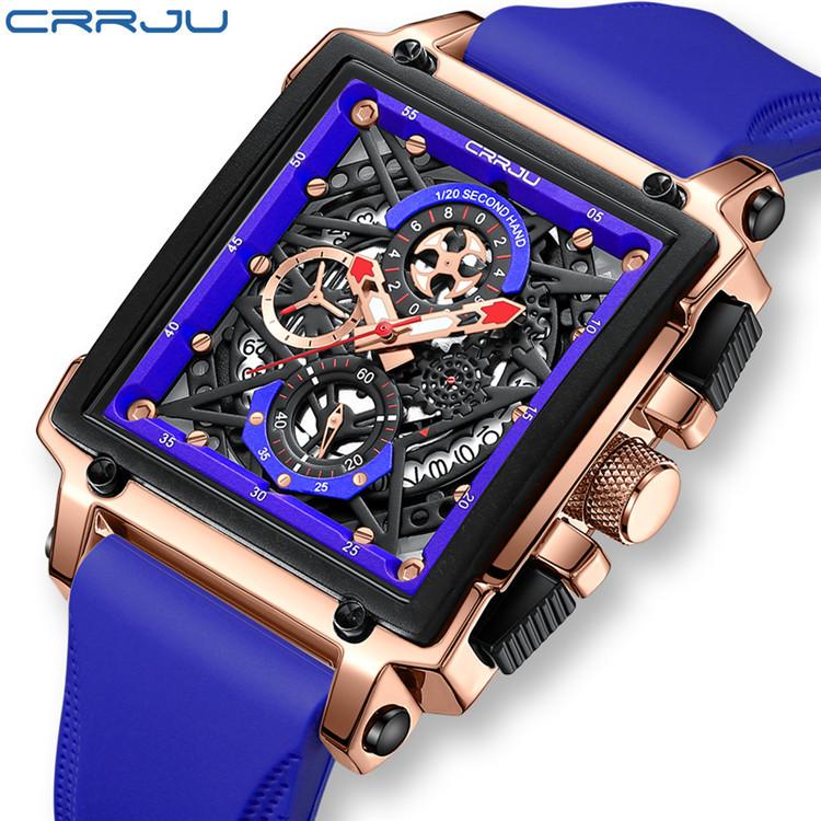 CRRJU/2312 New Belt Men's Watch Watch Simple Business Personality Multi-functional Men's Calendar