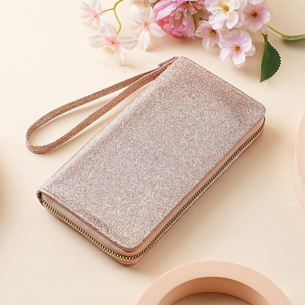 Women Wallets Long Wallet with Beads, Sequins & Glitter - Clutch Purse, Coin Pouch & Card Holder
