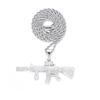 Pendente Lusso Uomo Hip Hop Fucile M4 con Lega Piena di Diamanti