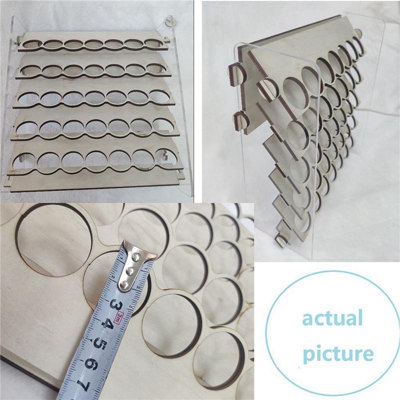 2X Craft Paint Storage Modular Wooden Paint Organizer - Holds 35 Bottles Of Paints Miniature Stands