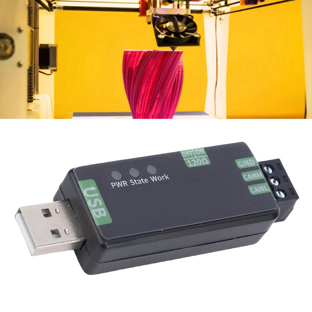 USB to CAN FD Adapter, Based on Canable2.0, Support CAN 2.0 A/B Protocol, Multiple Firmware, Hardware, 5 Mbps, 3D Printer Bus Analyzer