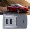 Glove Box USB Hub Multiport Stable Transmission Convenient Car Docking Station Replacement for Tesla Model 3 Y