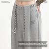 unifree American Pleated Drawstring Wide Leg Sweatpants