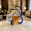 3D Octopus Shaped Glass Liquor Bottle, 350ml Borosilicate Whiskey Decanter, Spill-Free Decorative Pouring Bottle for Spirits Whiskey Wine Display