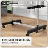 Four-Shelf Collapsing Clothes Horse, With Side Arms and Wheels - Black