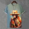 3D T-shirt Men's Cat Printed Comfortable Short Sleeved Comfortable Versatile T-shirts Fashionable