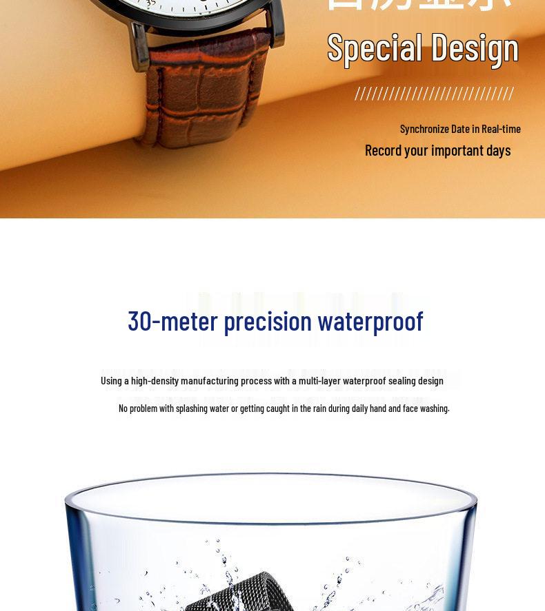 Men's Ultra-Thin Luminous Automatic Watch for Junior High & High School Students: Waterproof & Silent