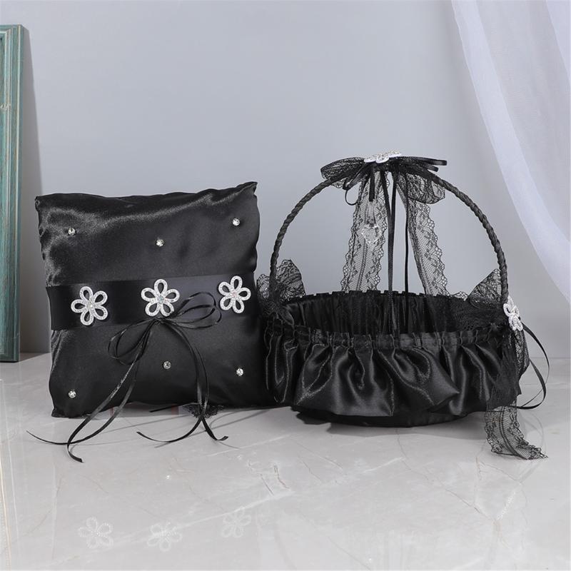 Elegant French Wedding RingsHolder Basket For Party Of Washable Cloth