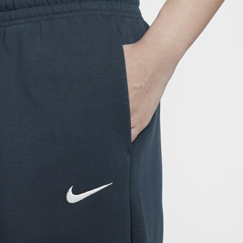 Nike Sportswear Phoenix Fleece Logo Solid Color Drawstring Knitted Sweatpants Women Bottoms Deep-Sea-Blue FZ5997-478