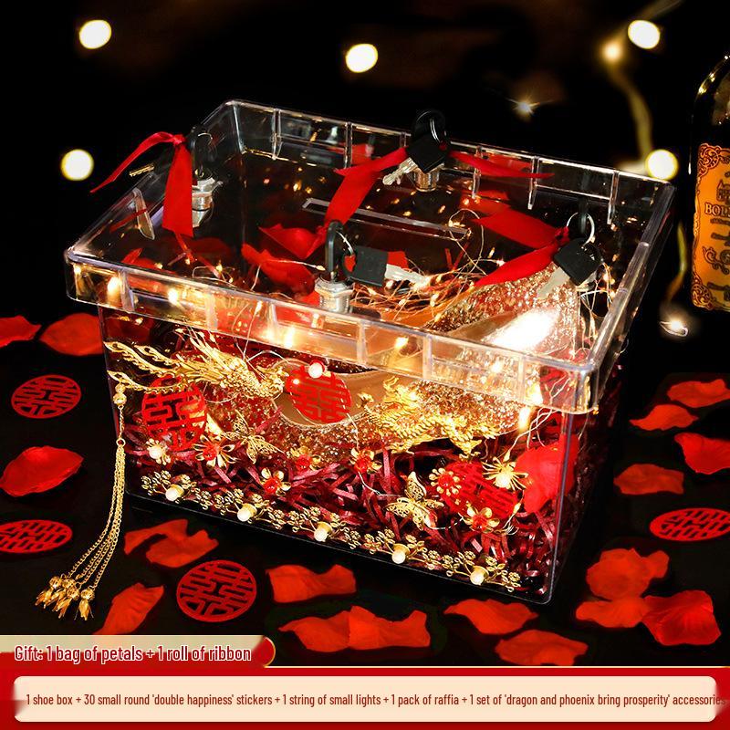 Creative Locked Wedding Shoe Box for Pranks