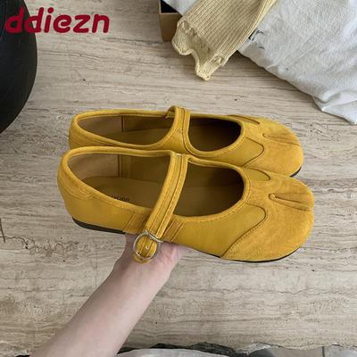Moda Moda Pasek z Klamrą Kobiety Mary Janes Płaskie Buty Luksusowe Damskie Płytkie Obuwie Dziwny Palec Damskie Płaskie Buty pani
