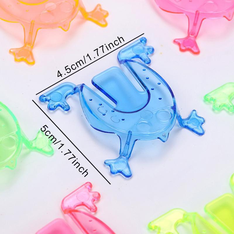 30/60PCS Jumping Frogs Random Mix Multiple Color Transparent Plastic Bouncing Frogs Interclass Desk Game School Rewards Gift ZYF