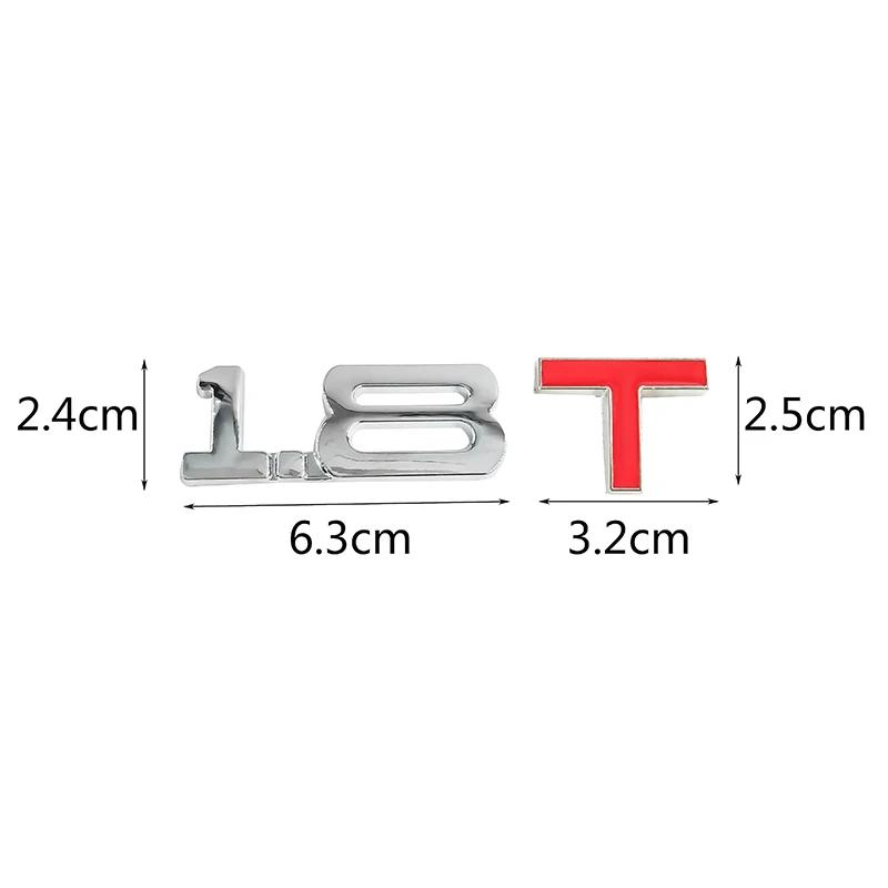 New Car 3D Metal 1.6T 1.8T 2.0T 2.8T Logo Sticker Emblem Badge Decals for Mazda KIA Renault TOYOTA BMW Ford Focus Car Styling