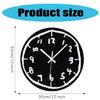 Acrylic Wall Clock with Artistic Graffitis Number Hanging Clock for Classroom or Studio