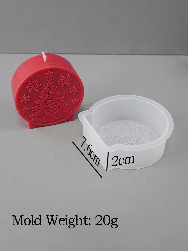 

1PC DIY Різдвяна кришталева куля силіконова форма кругла форма для ароматизованої свічки тиснена ялинка сніговик лось святковий декор рукоділля подарунок