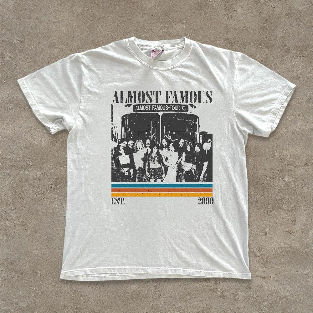 Almost Famous movie Tshirt Retro Movie Themed Tshirt Summer New Retro Street Unisex Casual Fashion Tshirt S