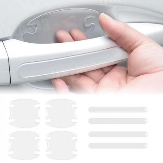8pcs Invisible Car Door Handle Bowl Stickers Anti-scratch Protector Film Trims
