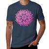 Bright Pink Unisexdala Flower TShirt Classic Basic Casual TShirt