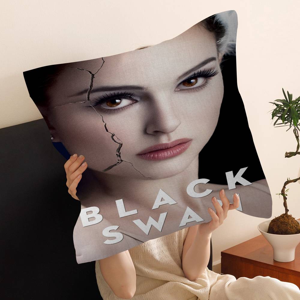 B-Black S-Swan Movie Maple Design Cushion Cover Happy Autumn Harvest decor Holiday Decorati Pillow Cover