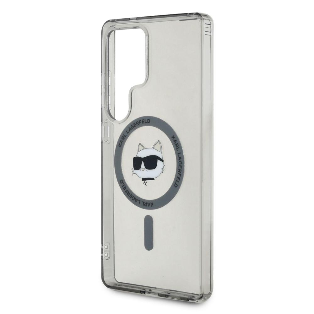 Karl Lagerfeld Button Choupette Head Printed Logo Case for Samsung Galaxy S25 Ultra Black