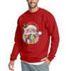 Christmas Print Loose Fit Round Neck Sweatshirt For Men
