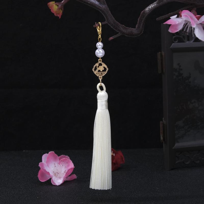 Traditional Plum Blossom Pearl Tassel Ornament for Clothing, Lanterns, Sachets, and Car Decor