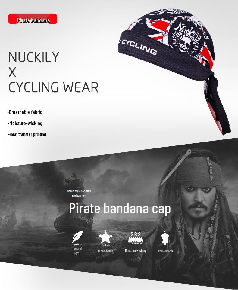 NUCKILY Unisex Sweat-Wicking Sports Headband & Pirate Cap - Hip Hop, Cycling, Dance, and Sun Protection.