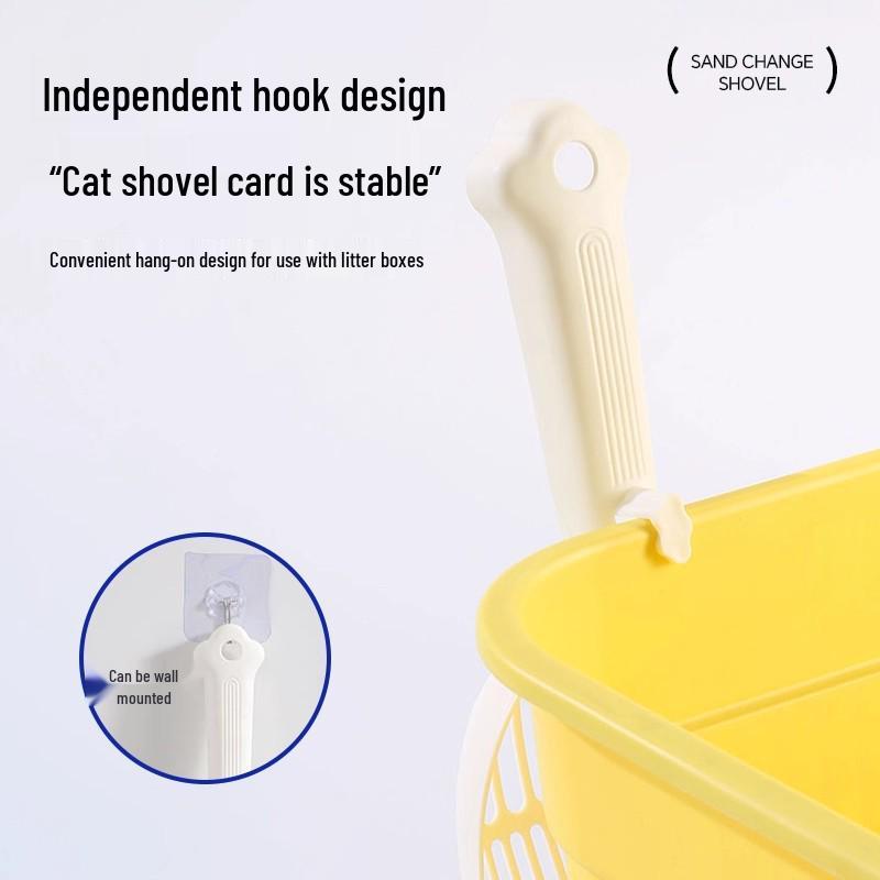 **New Arrival: Large Tofu Cat Litter Scoop - Thickened Shovel for Efficient Waste Filtering**